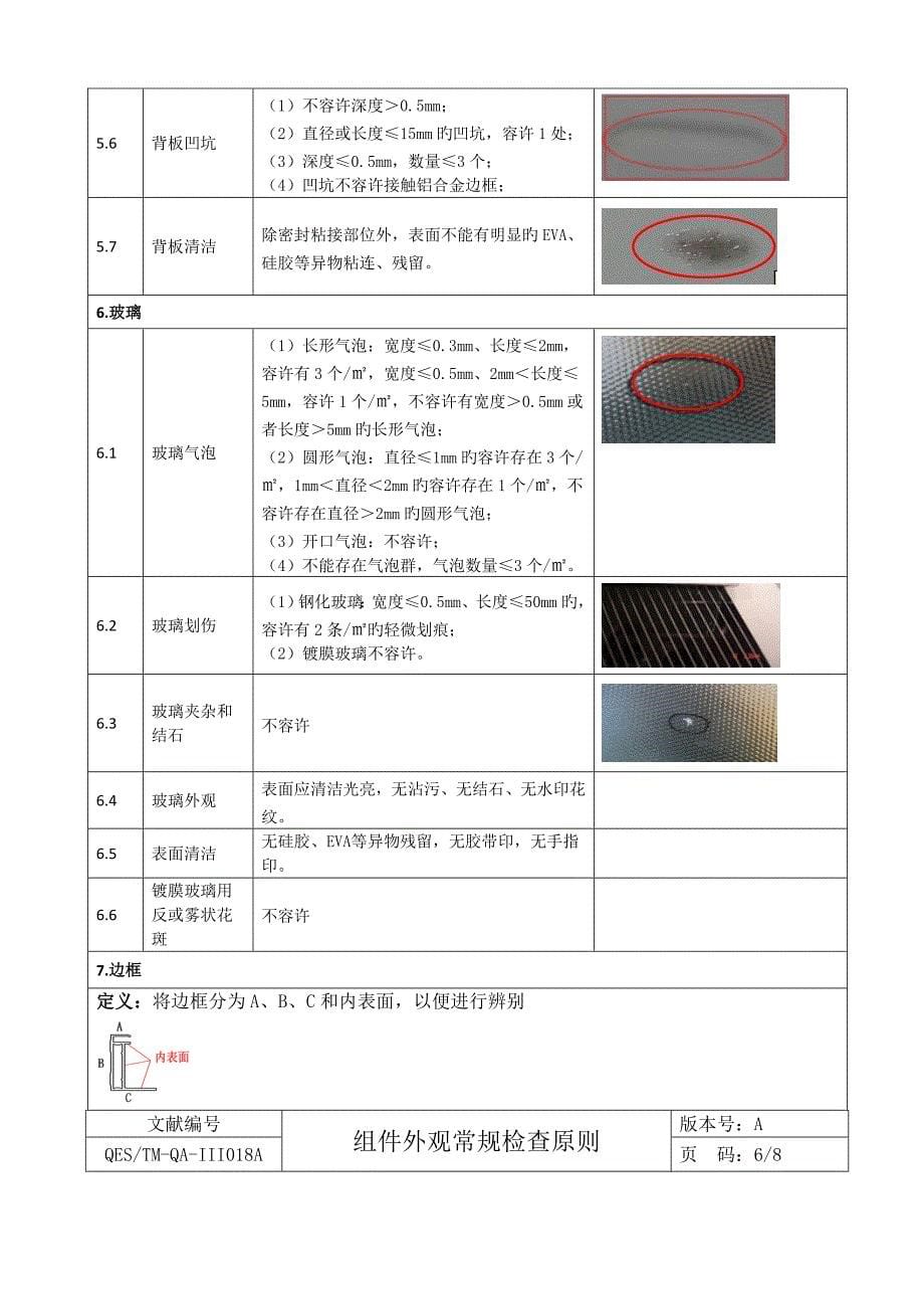 组件外观常规检验标准_第5页