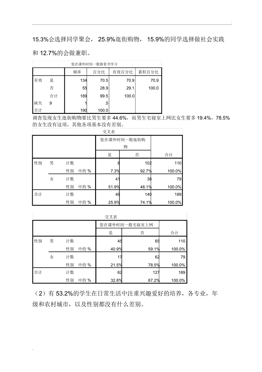 大学生兴趣爱好调查报告_第3页