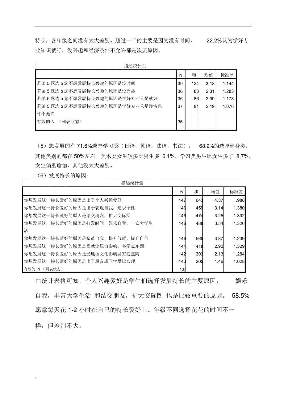 大学生兴趣爱好调查报告_第5页