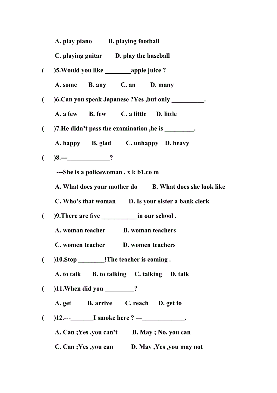 七下英语训练题.doc_第5页