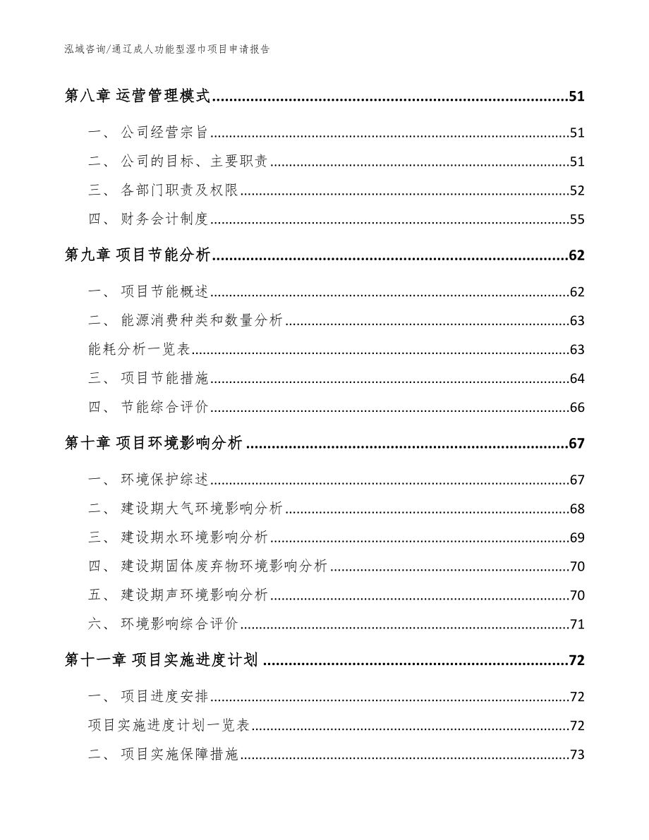 通辽成人功能型湿巾项目申请报告_模板_第4页