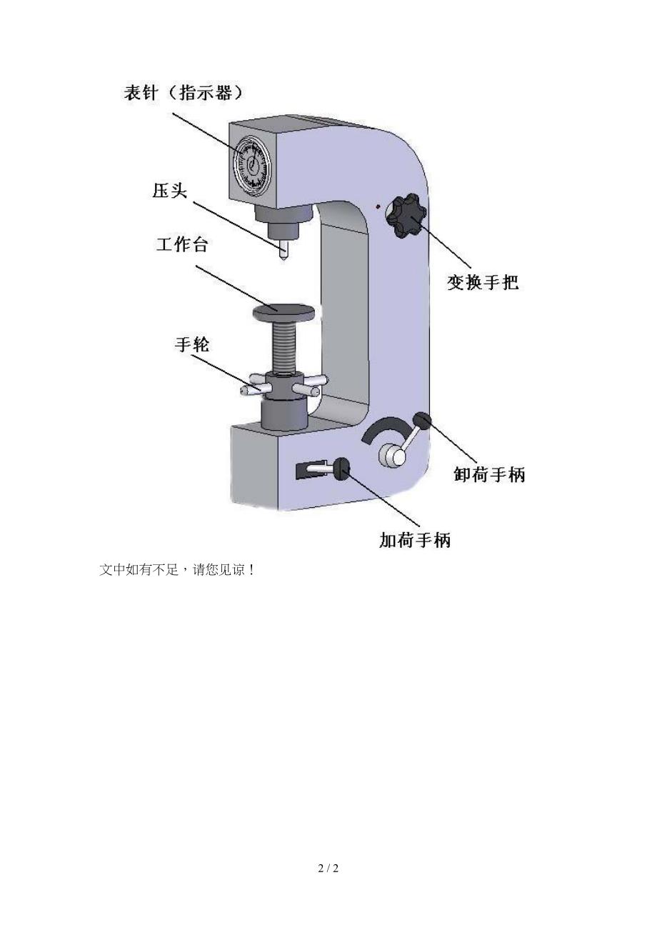 洛氏硬度计使用说明_第2页