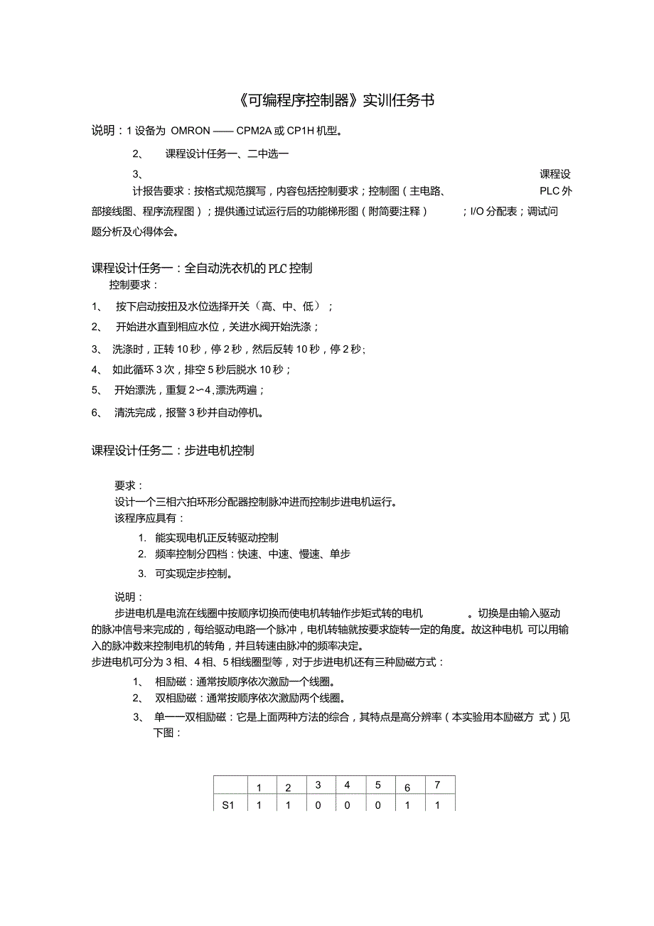 可编程序控制器实训报告._第3页