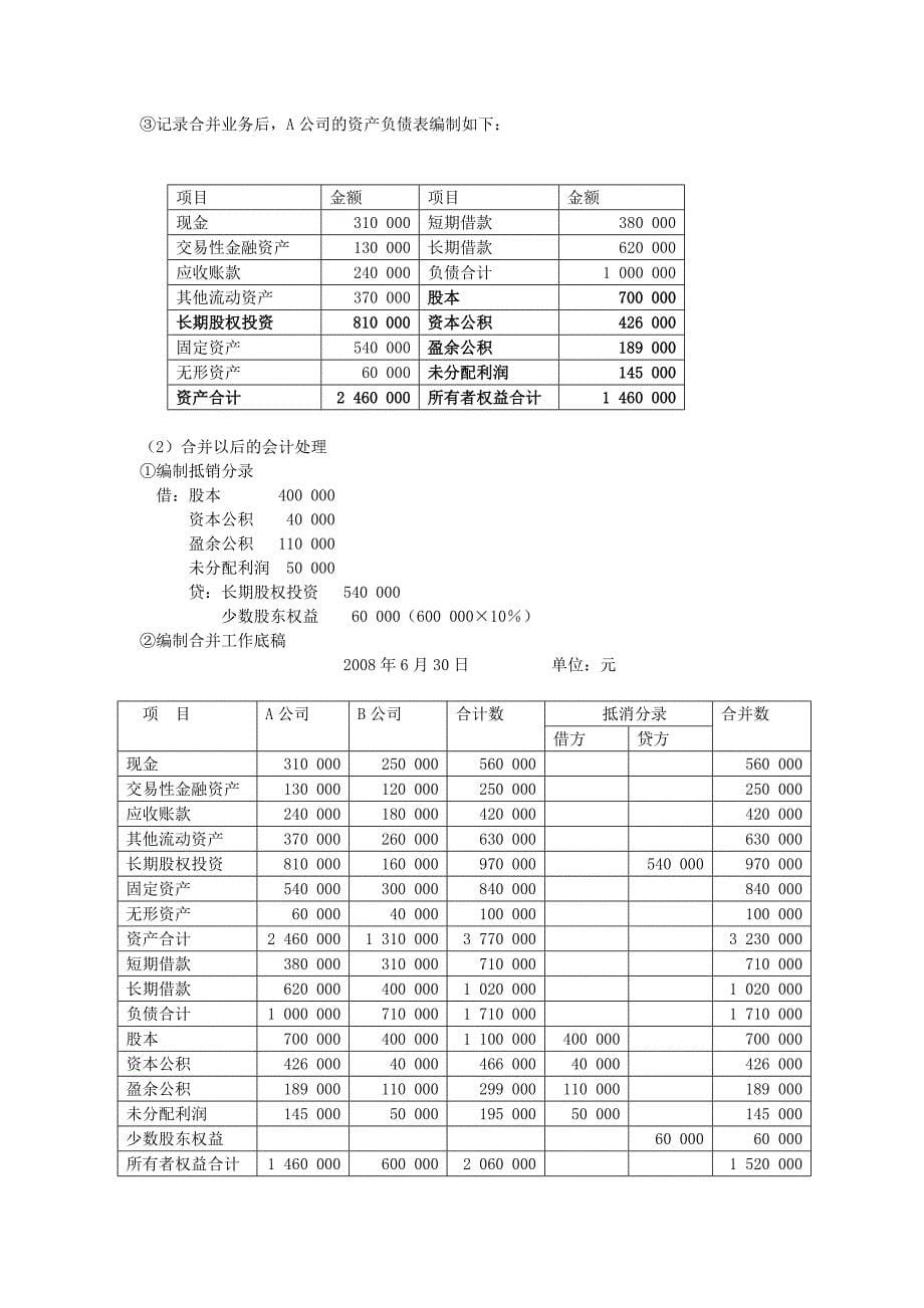 高级财务会计形考任务及参考答案_第5页