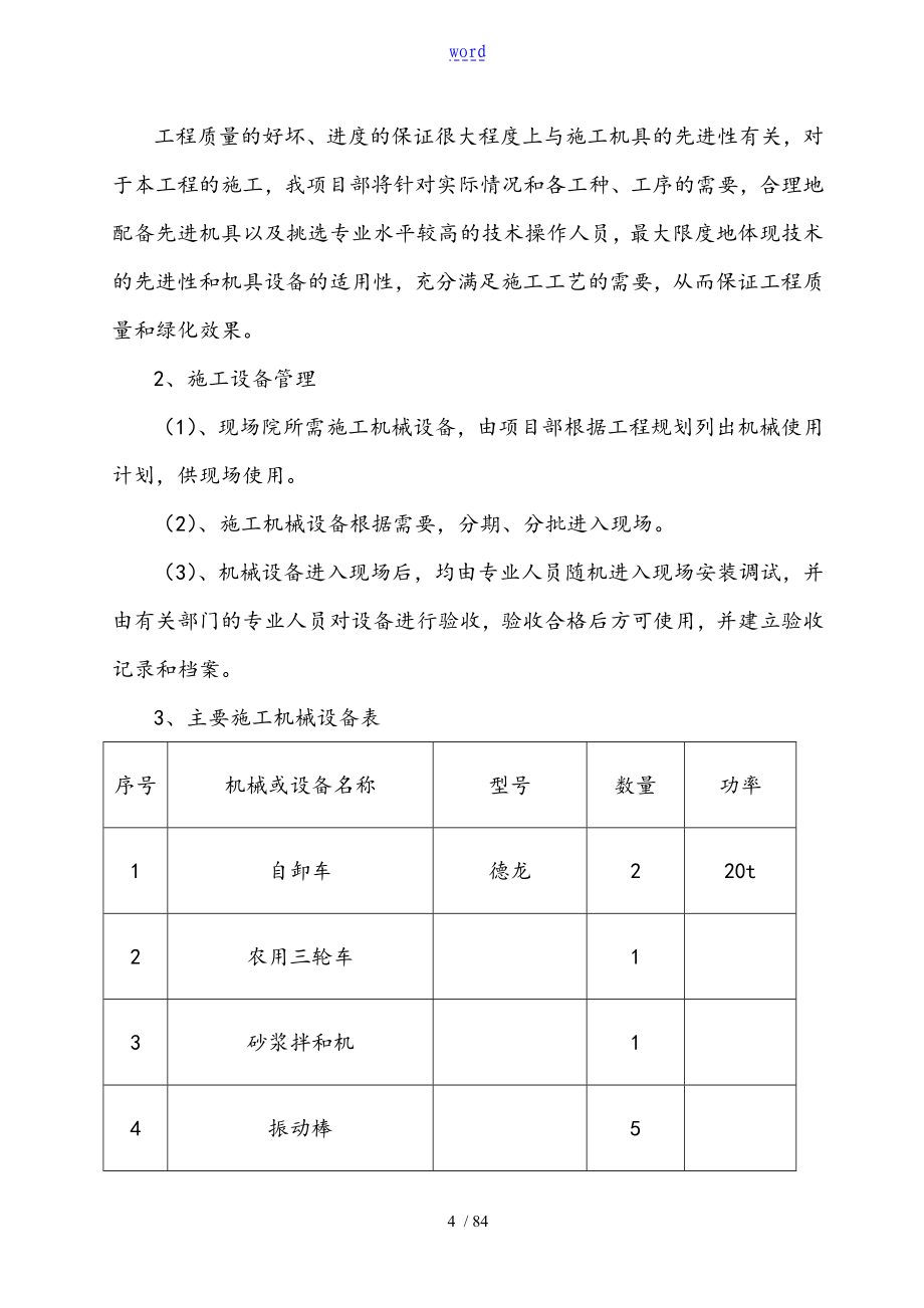 21# 住宅小区道路、绿化工程施工组织设计_第4页