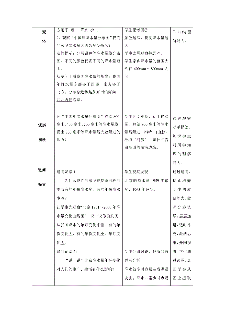 八年级上册地理 第2课时东西干湿差异显著 教案_第2页