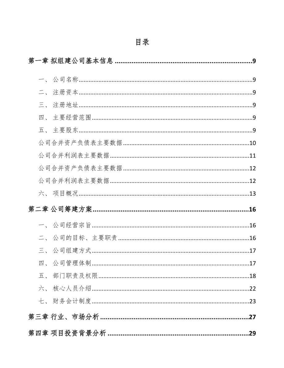 西宁关于成立倒车镜公司可行性研究报告模板范文_第2页