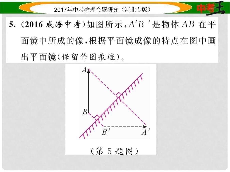 中考物理总复习 第一编 教材知识梳理 第三讲 透镜及其应用 专项突破一 光学作图课件_第5页