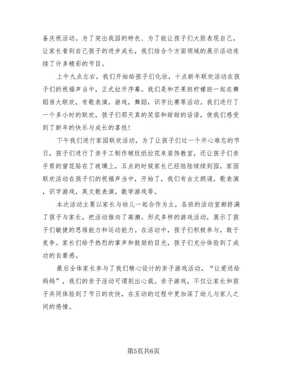 幼儿园元旦活动教师总结与反思（3篇）.doc_第5页