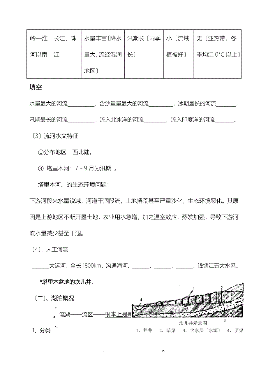 中国的河流和湖泊学案_第4页