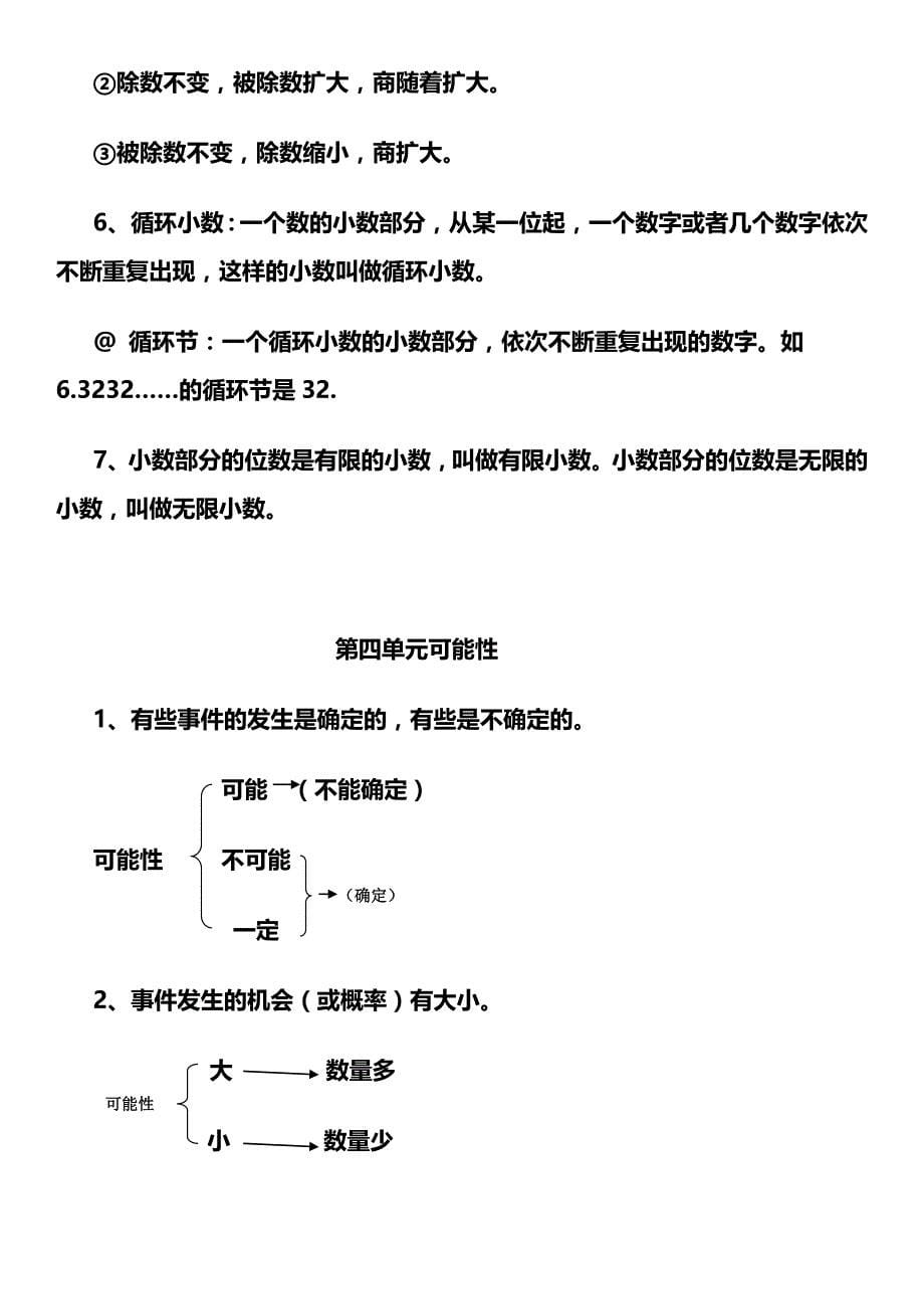 部编人教版小学五年级数学上册知识点归纳汇总_第5页