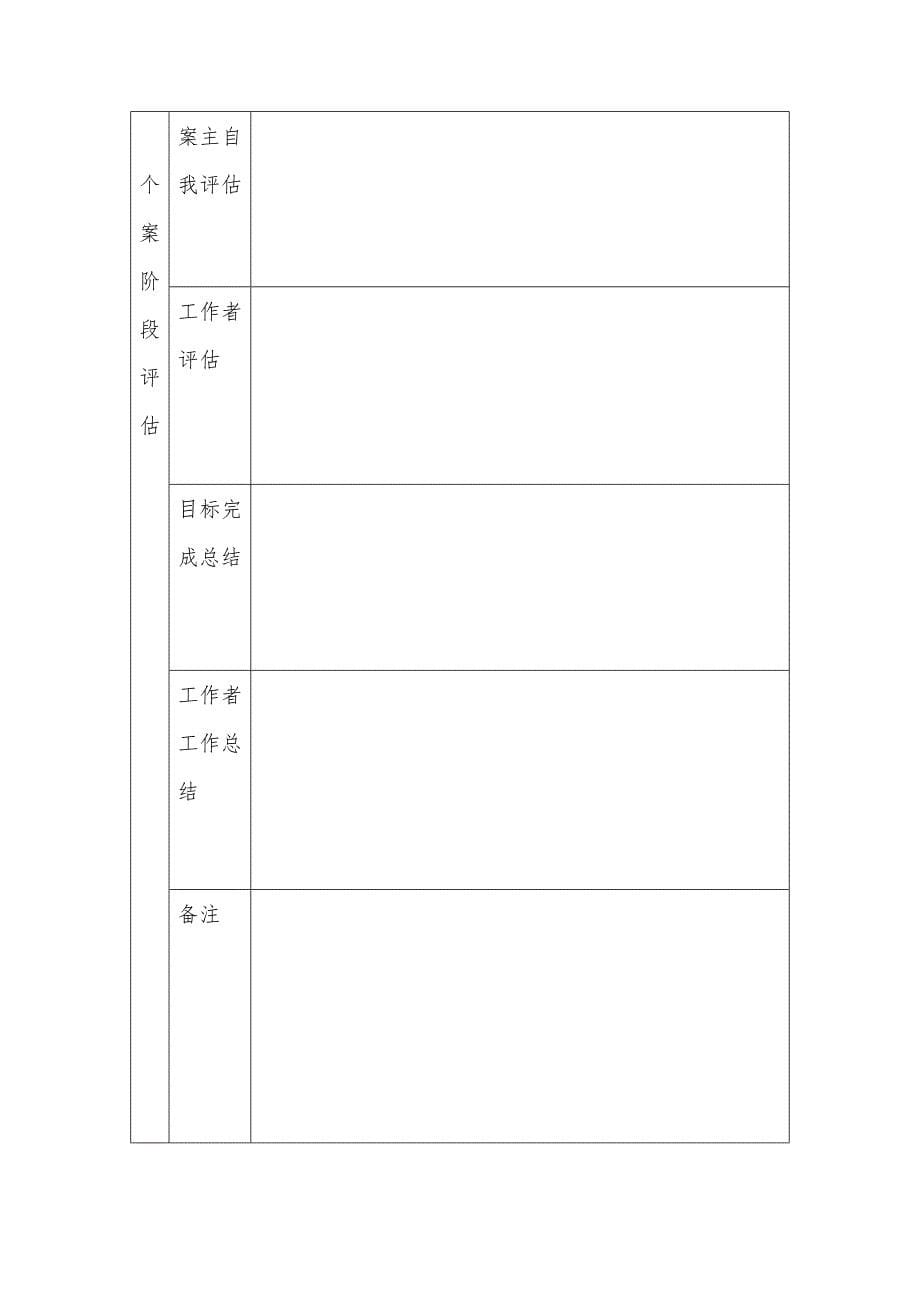 社会工作个案记录表实用文档_第5页