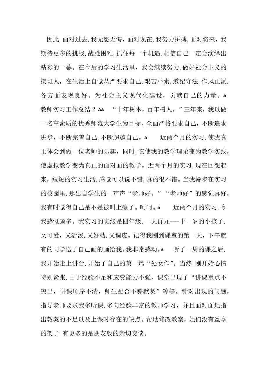 教师实习工作总结_第5页