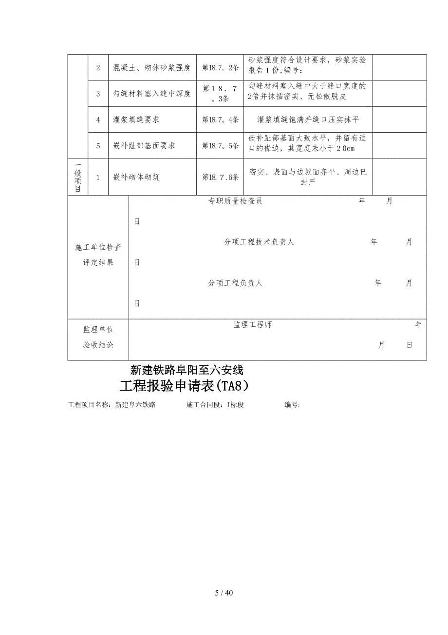 1边坡勾缝、嵌浆考验批质量验收记录表[优质文档]_第5页