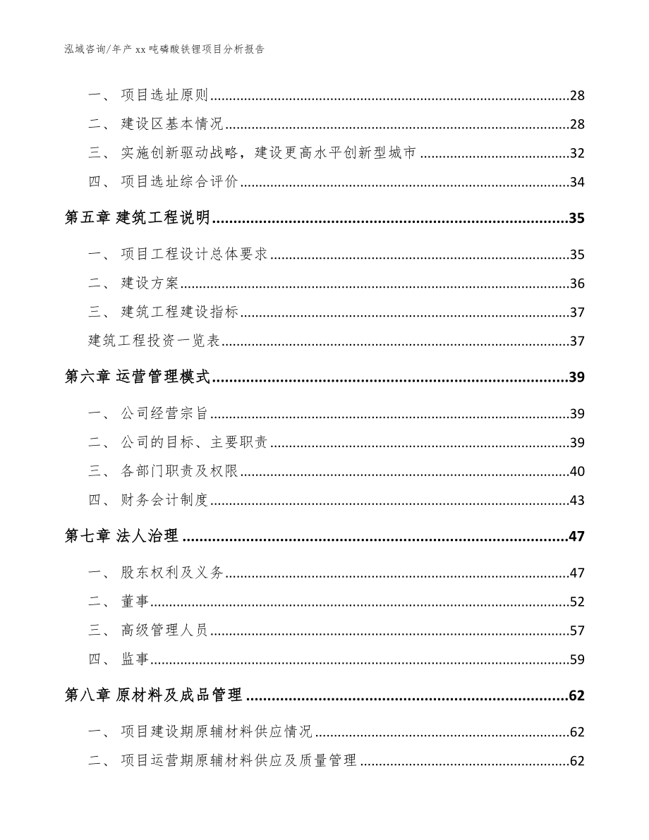 年产xx吨磷酸铁锂项目分析报告参考范文_第2页