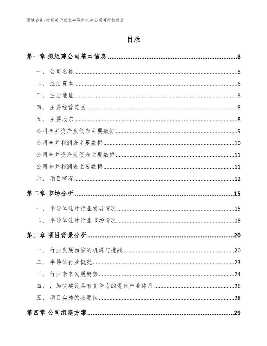 宿州关于成立半导体硅片公司可行性报告范文_第2页