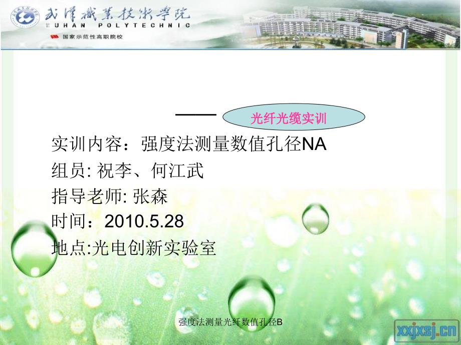 强度法测量光纤数值孔径B课件_第1页