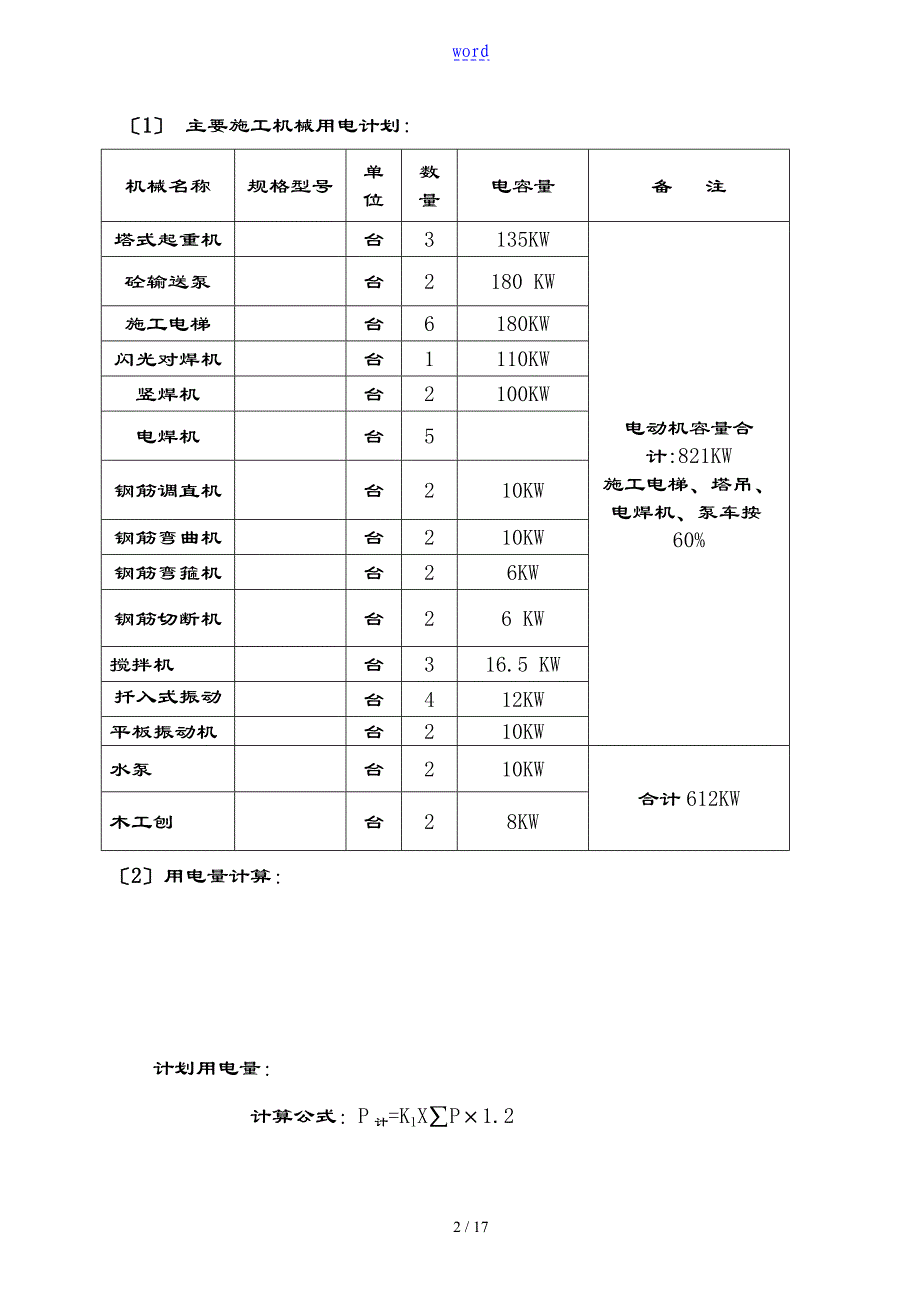 建筑工地现场临时用电施工方案设计m_第2页