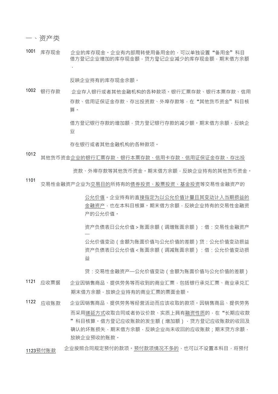 新会计准则常用会计科目表_第1页