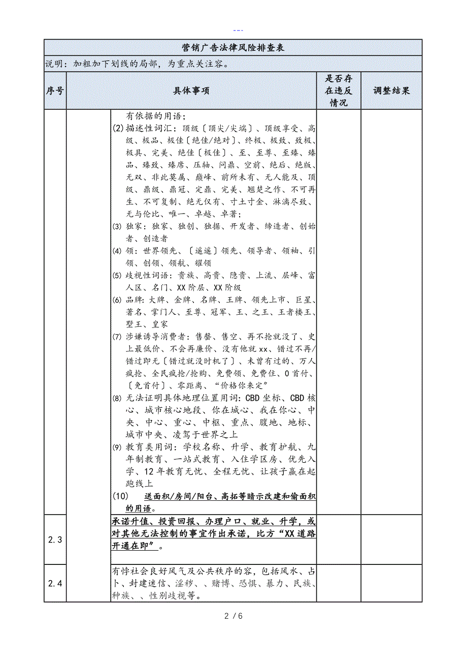 房地产广告营销企划法律风险排查指引_第2页