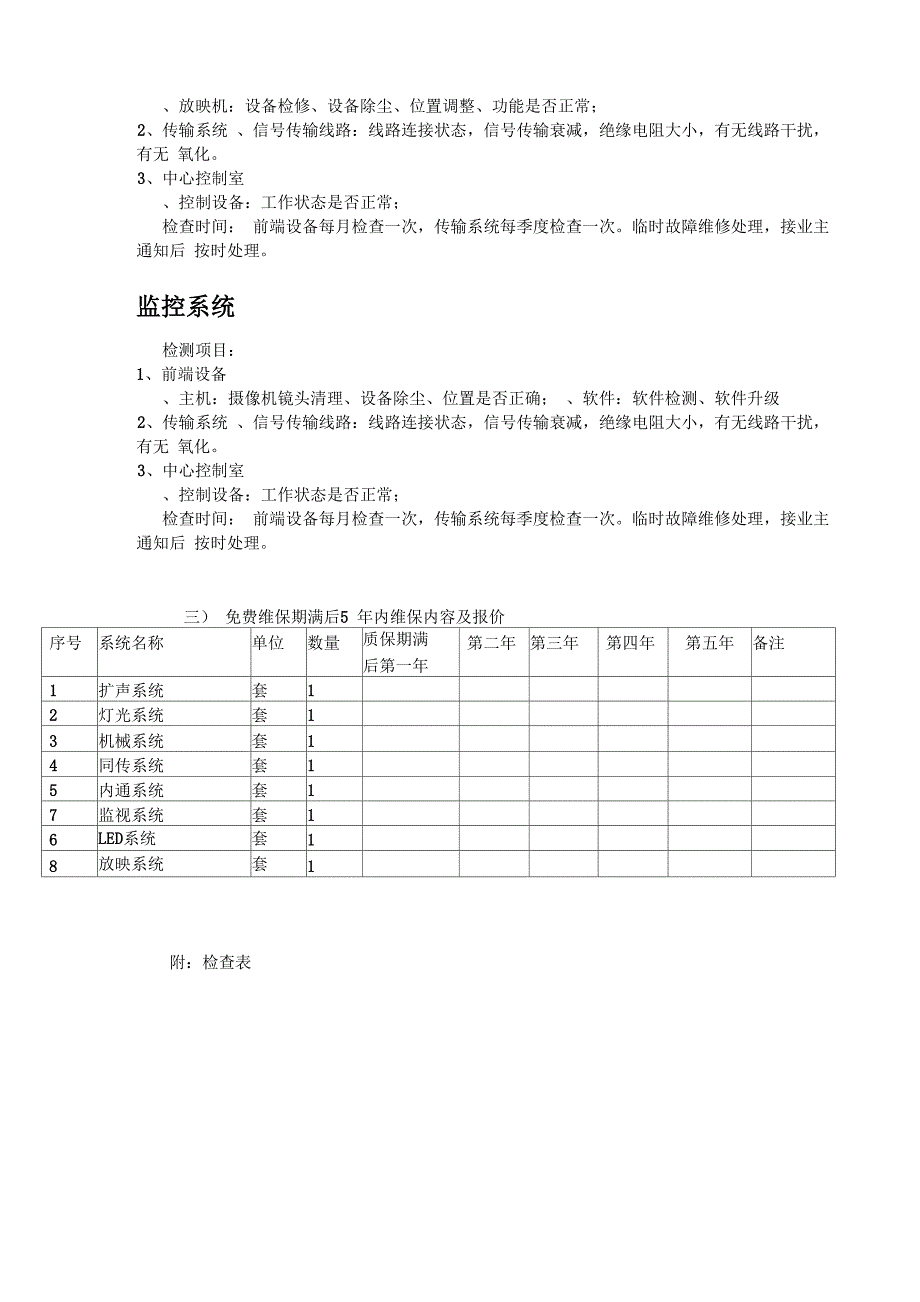 艺术中心舞台音视频、灯光、机械系统项目维保方案_第4页