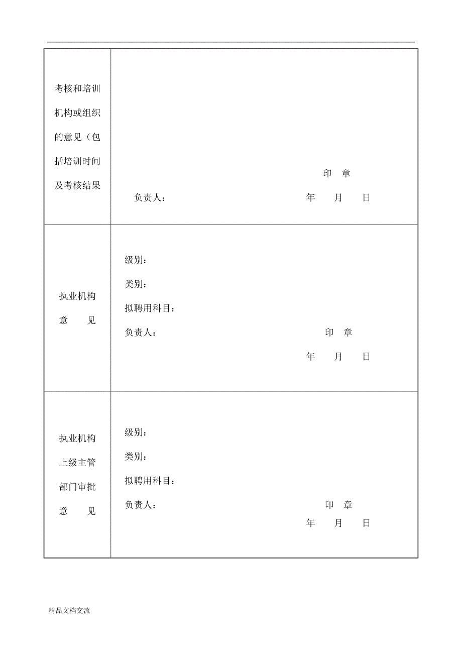 执业(助理)医师首次注册申请表_第5页