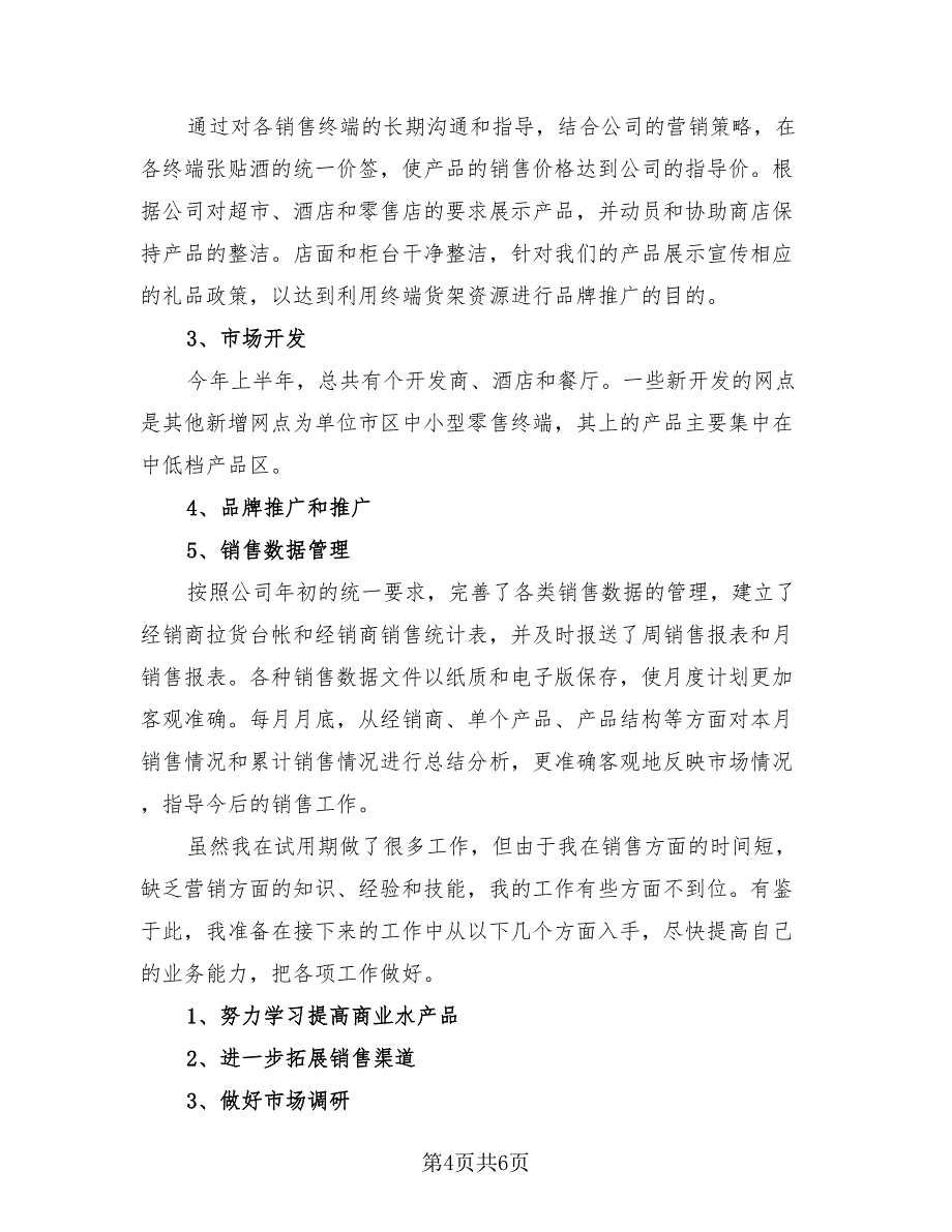 销售员工试用期工作总结模板（4篇）.doc_第4页