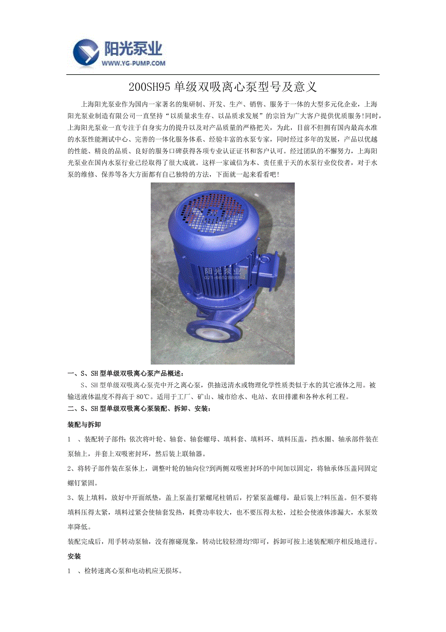 200SH95单级双吸离心泵型号及意义.docx_第1页