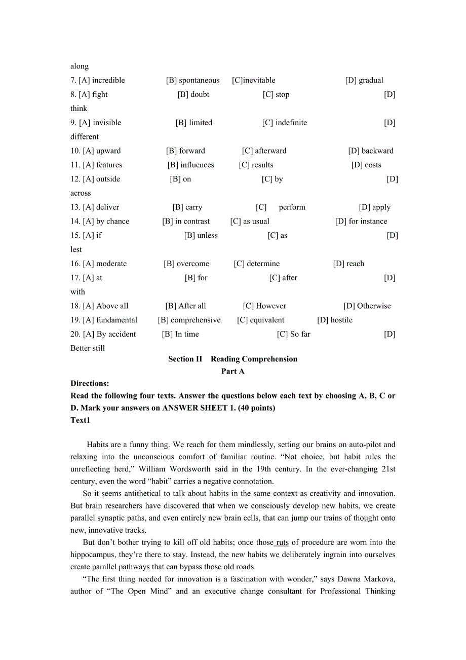 研究生入学考试英语真题_第2页