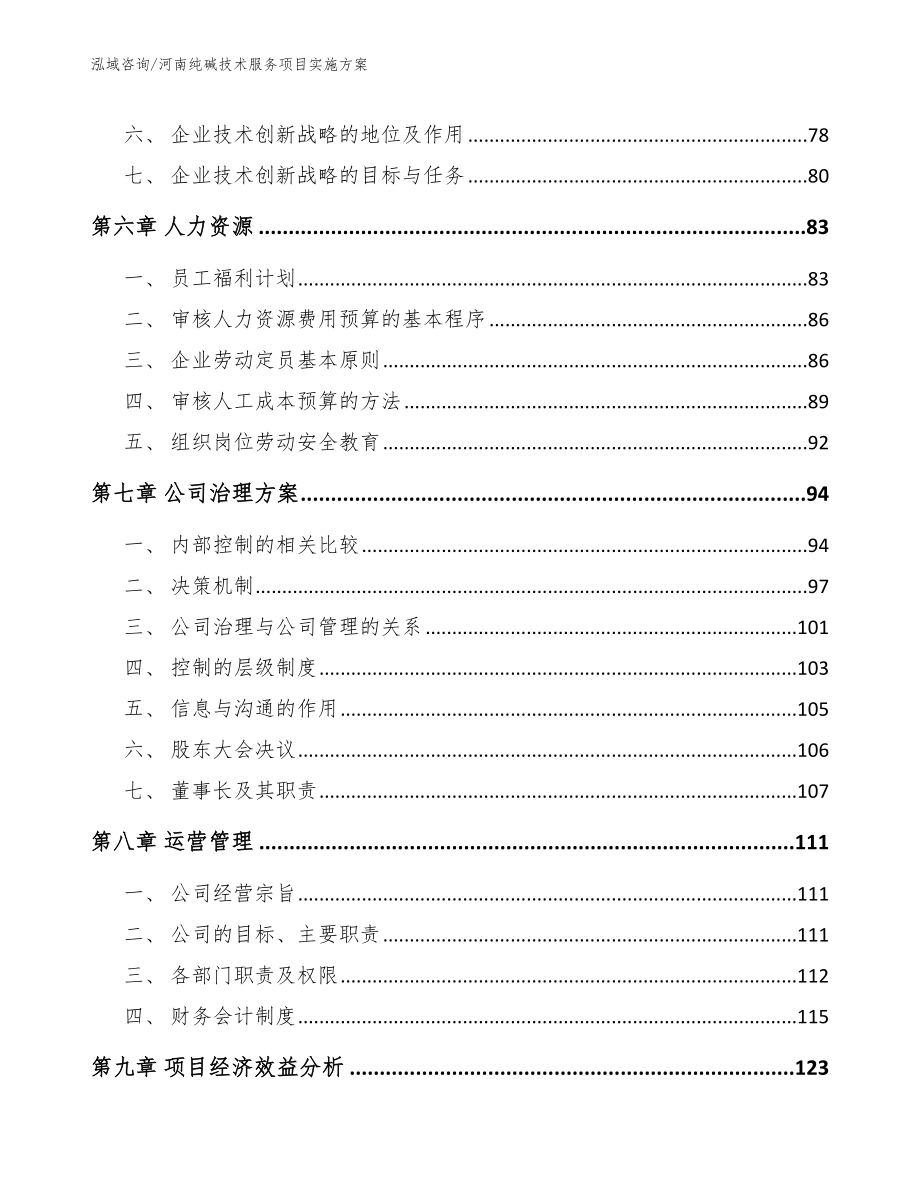 河南纯碱技术服务项目实施方案（范文参考）_第5页