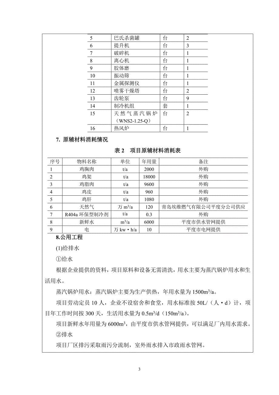 青岛德润隆食品有限公司(636纯天然鸡肉粉、纯天然鸡油生产项目环境影响报告表.doc_第5页