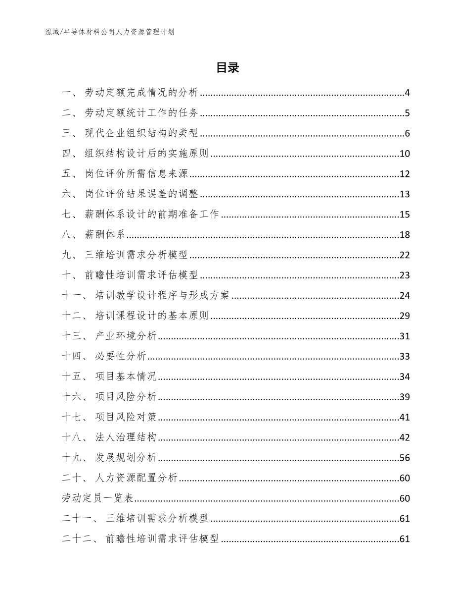 半导体材料公司人力资源管理计划_第2页