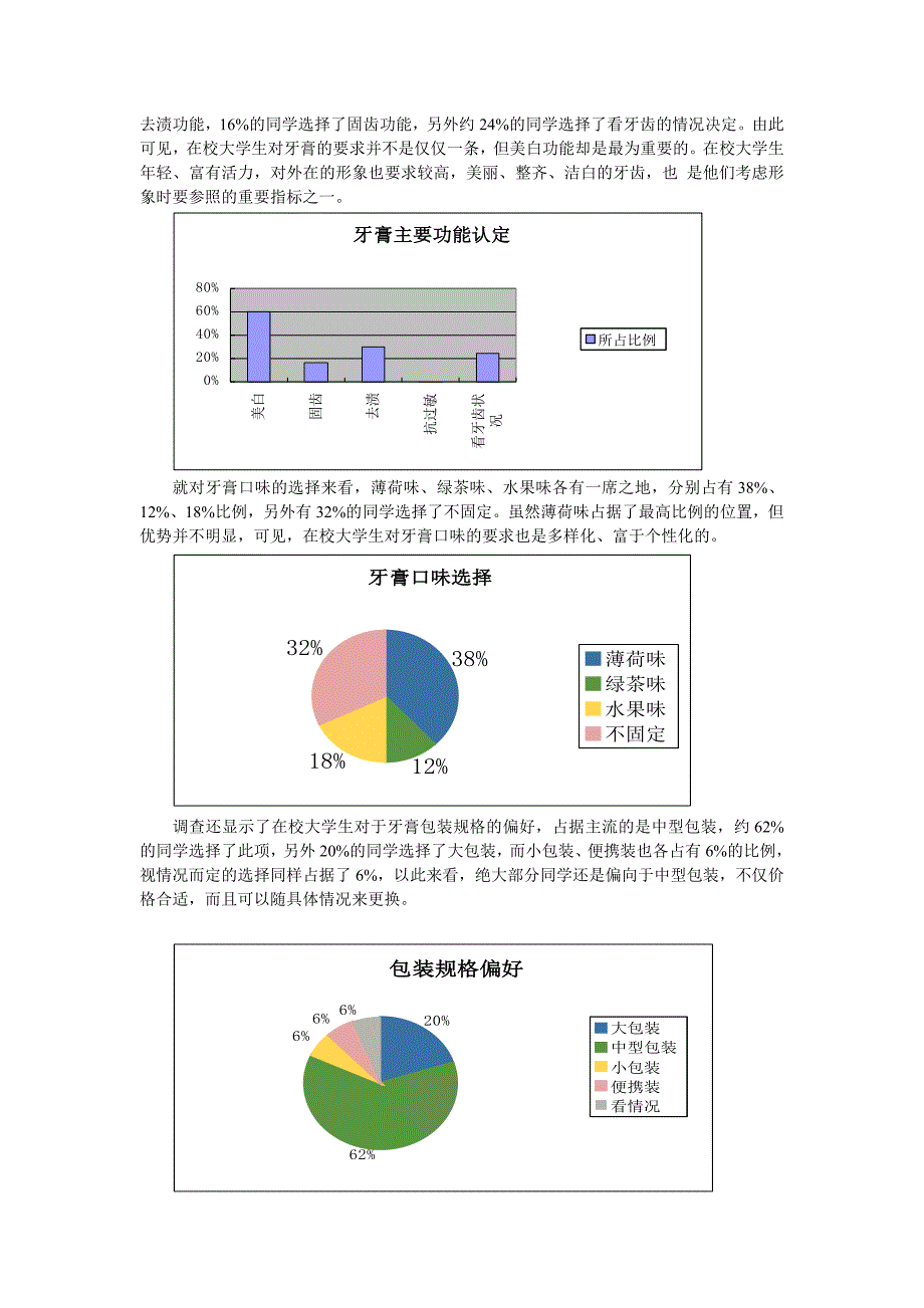 对在校大学生选用牙膏情况的调查报告_第2页