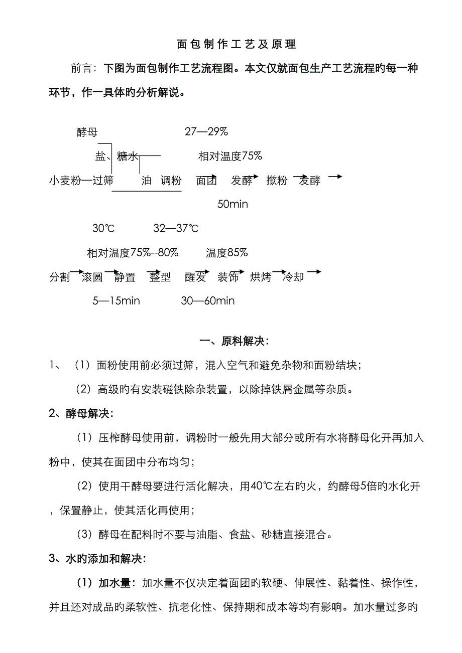 面包制作标准工艺及原理_第1页