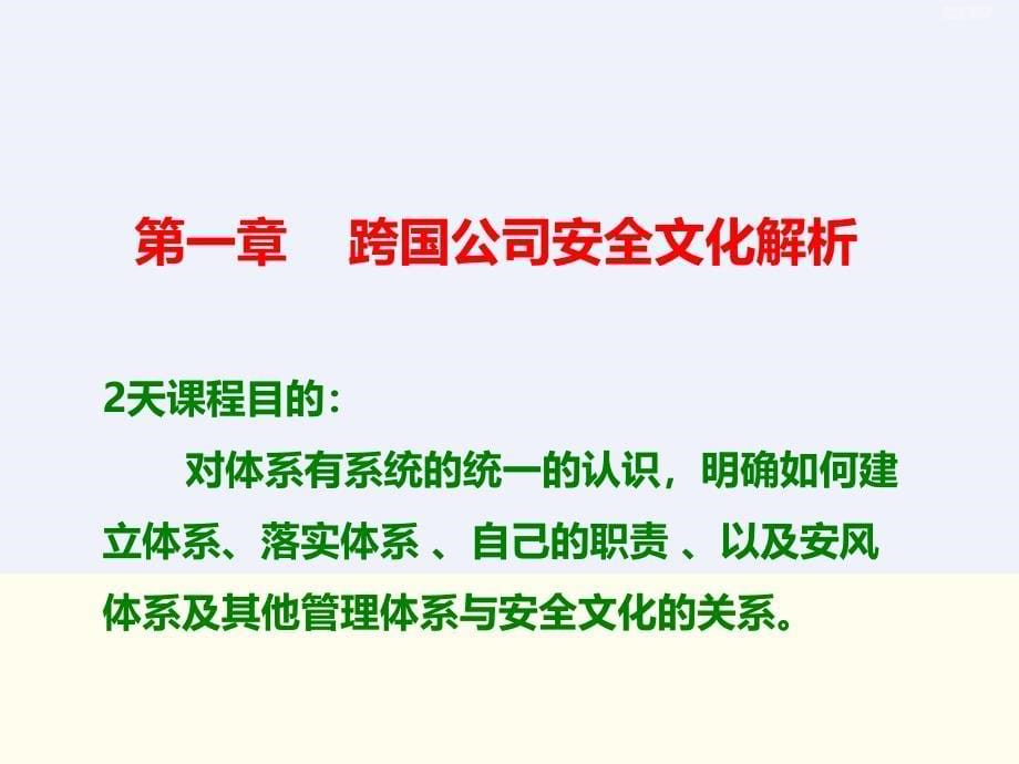 最佳安全表现跨国公司安全管理体系文化分享_第5页