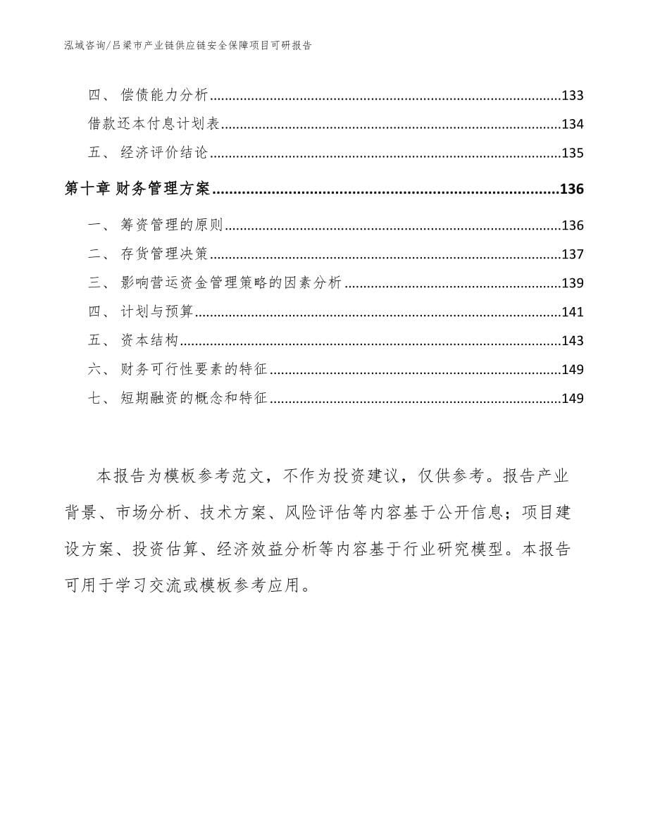 吕梁市产业链供应链安全保障项目可研报告【模板参考】_第5页