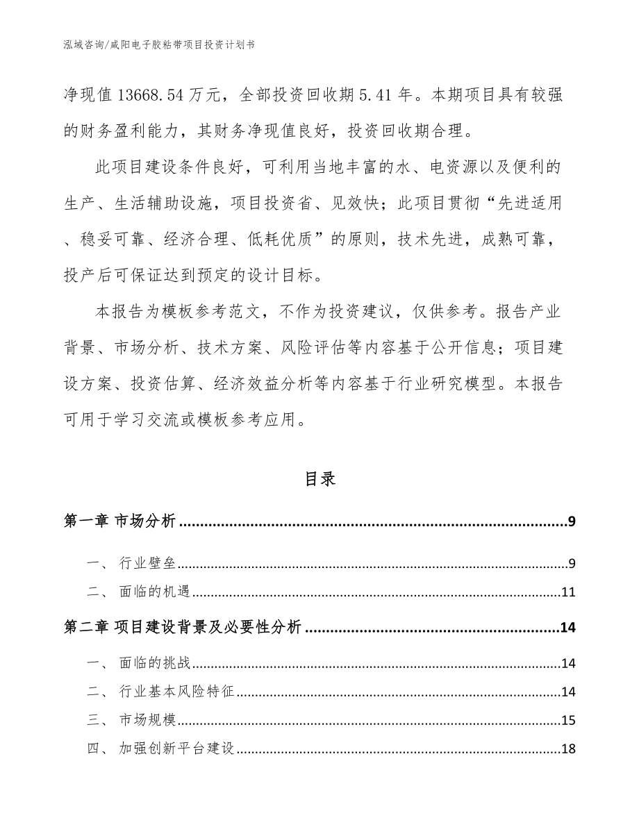咸阳电子胶粘带项目投资计划书_第2页