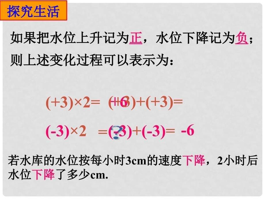 浙江省永嘉县大若岩镇中学七年级数学《2.3 有理数的乘法》课件（1） 人教新课标版_第5页