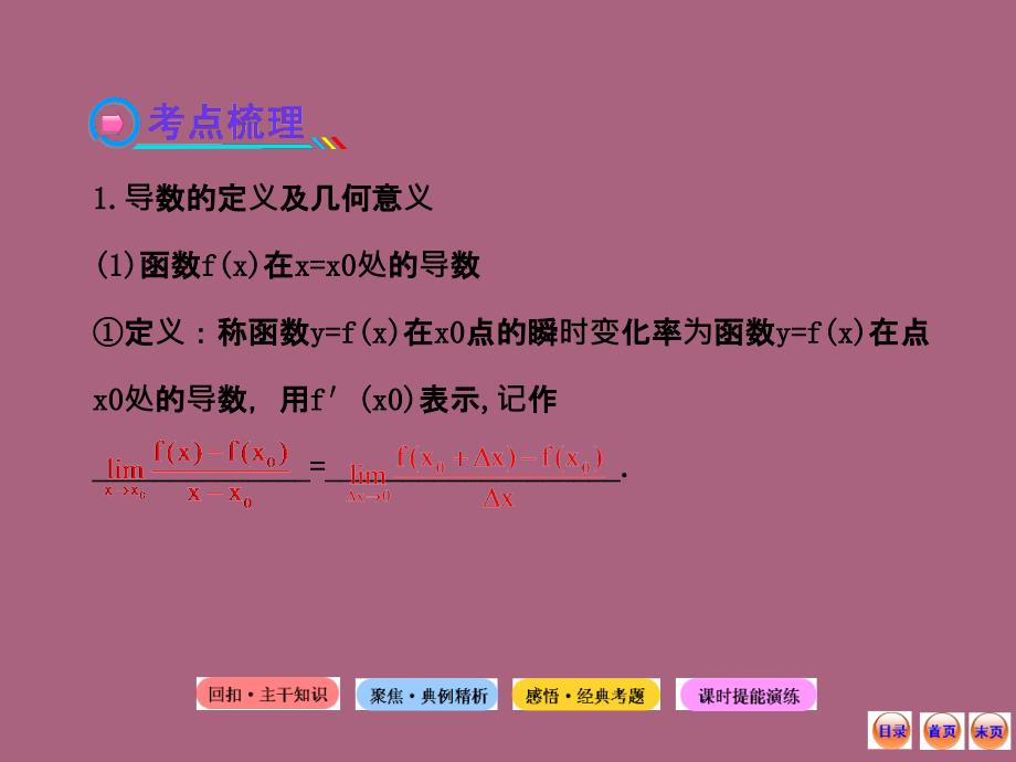 高中全程复习方略配套导数与导数的运算ppt课件_第4页