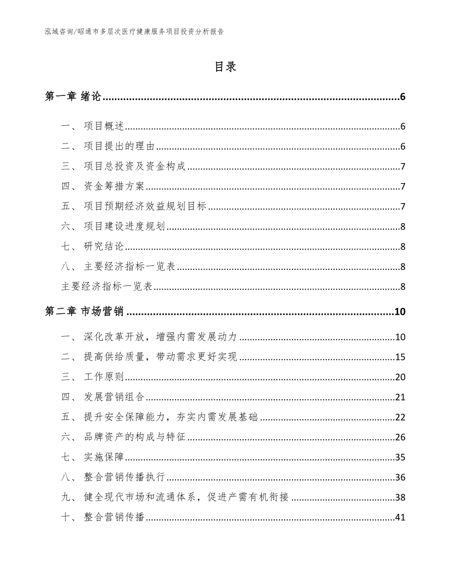 昭通市多层次医疗健康服务项目投资分析报告_第2页