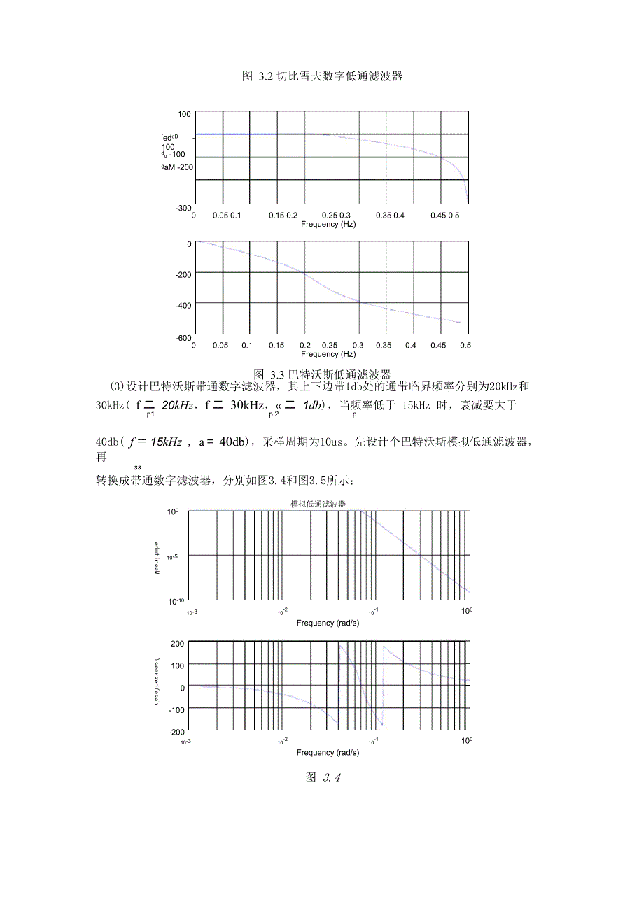 用双线性法设计FIR滤波器实验报告_第3页