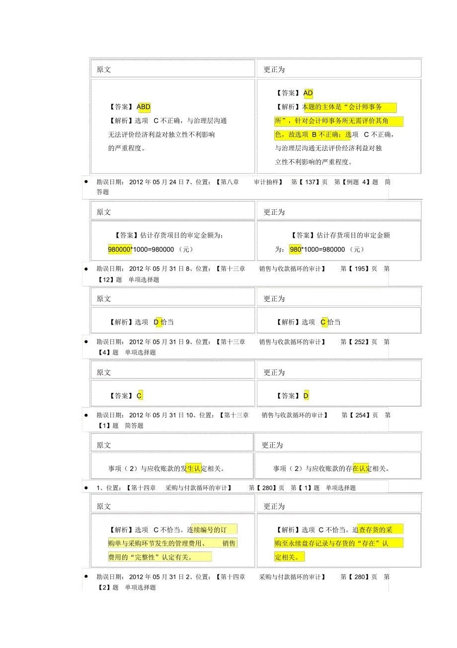 轻松过关系列之一2012年注册会计师勘误(6月12日)_第5页