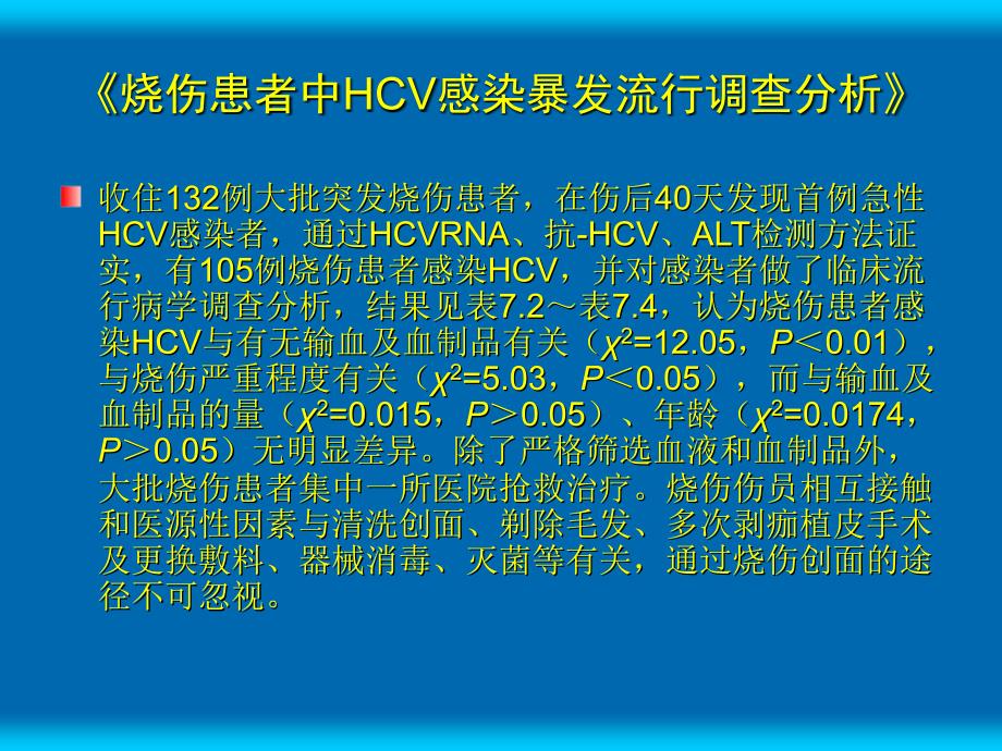 烧伤患者中hcv感染暴发流行调查分析》课件_第1页