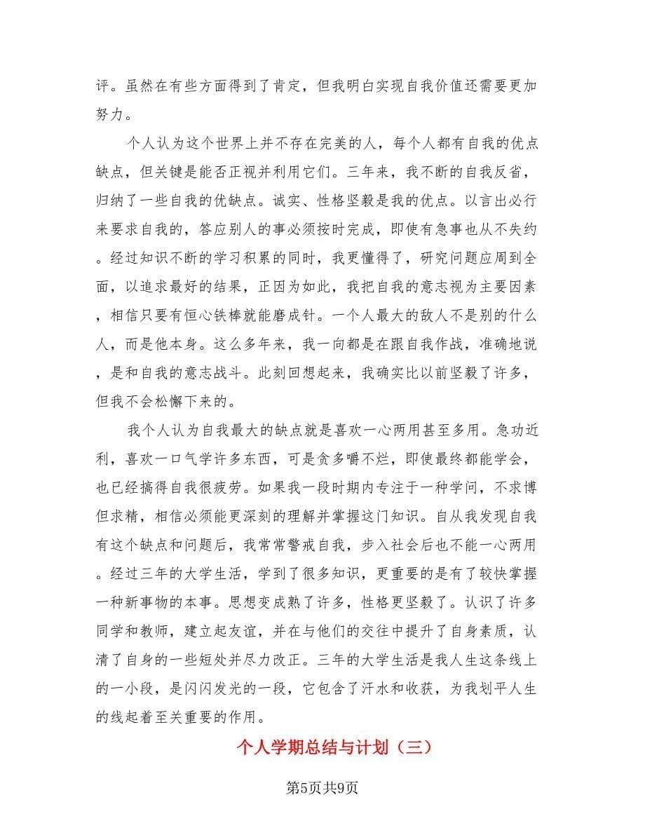 个人学期总结与计划（3篇）.doc_第5页