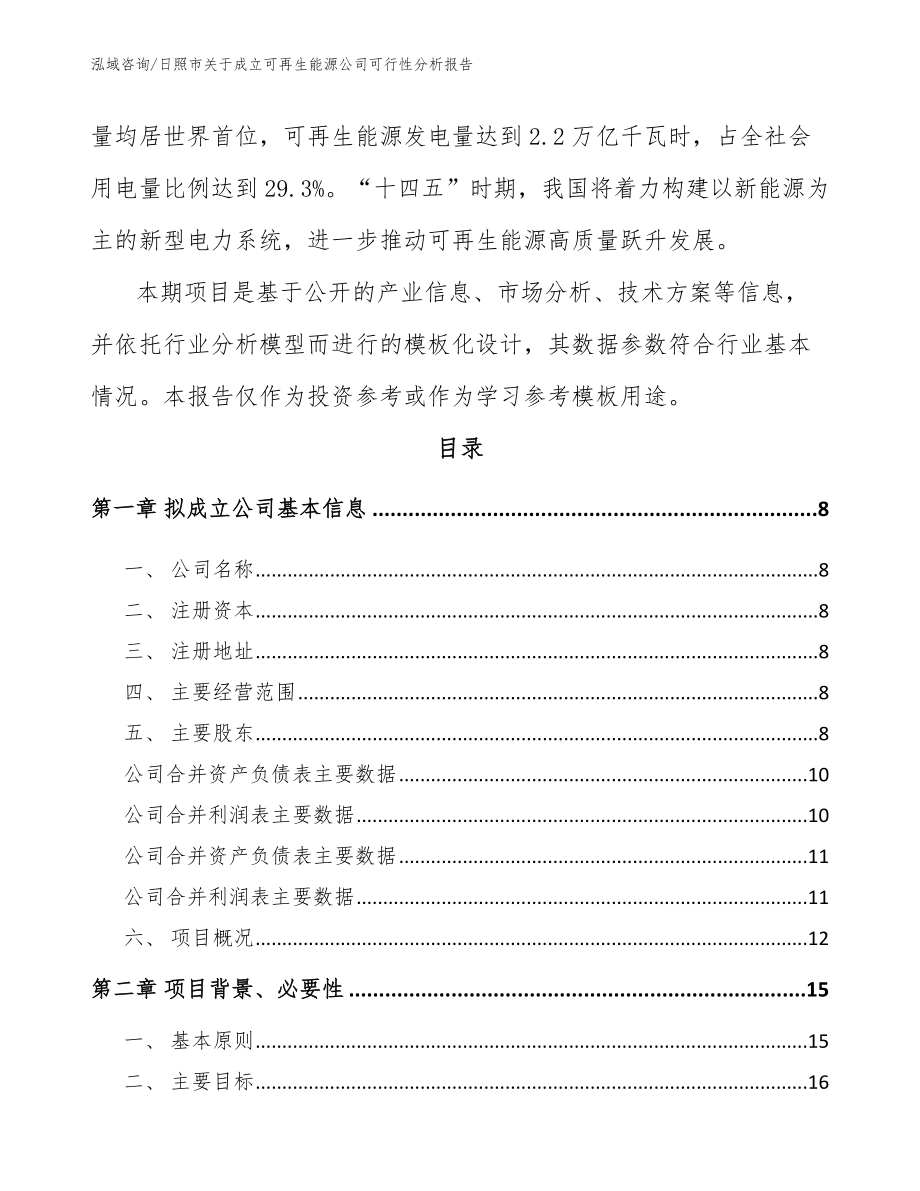 日照市关于成立可再生能源公司可行性分析报告【范文】_第3页