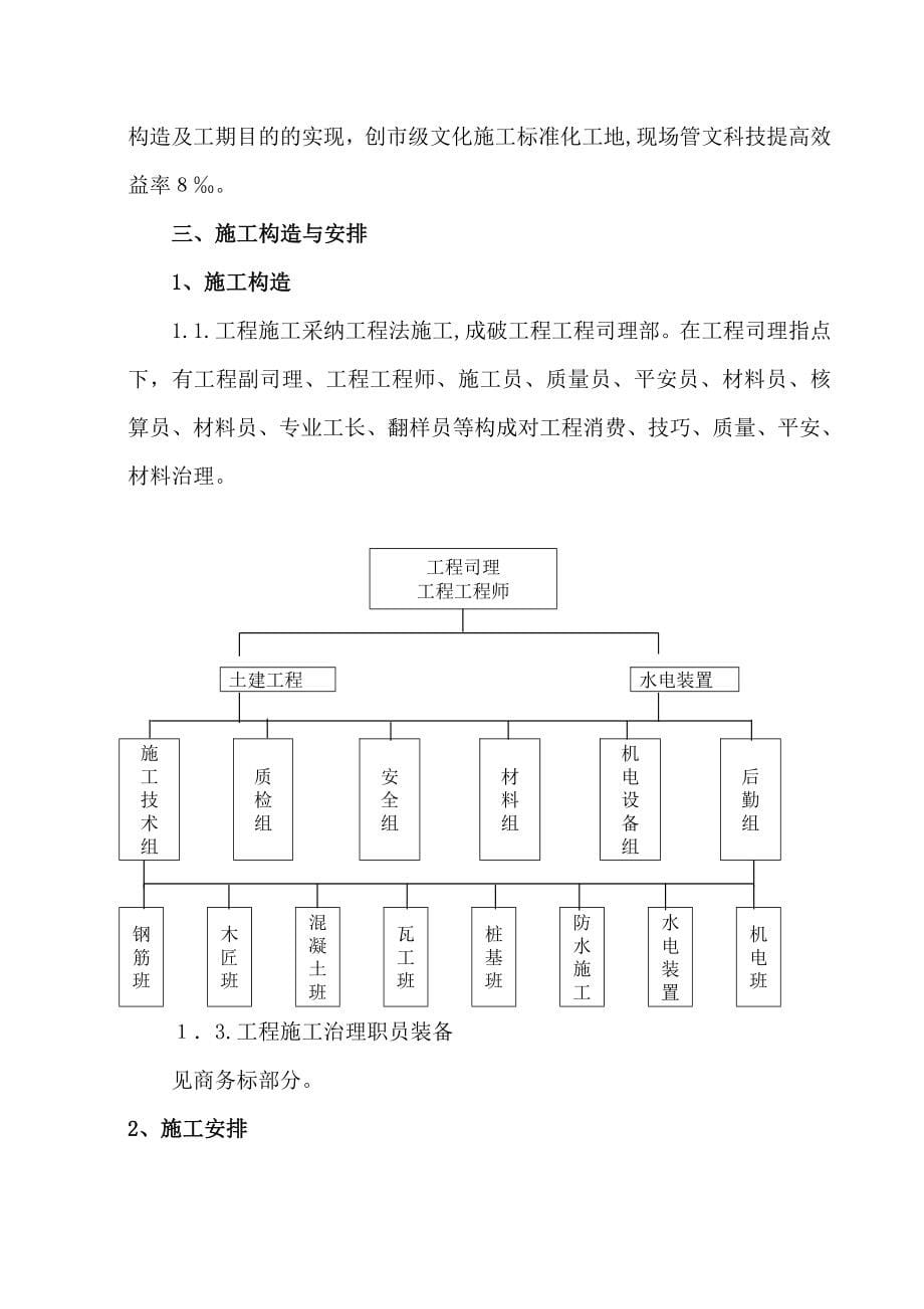 汉北框架工程施工组织设计_第5页