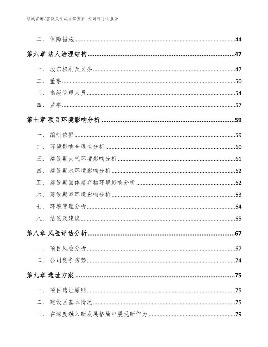 重庆关于成立焦宝石 公司可行性报告【范文模板】_第5页
