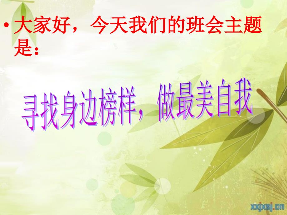 寻找身边榜样主题班会-PPT(精)课件_第4页