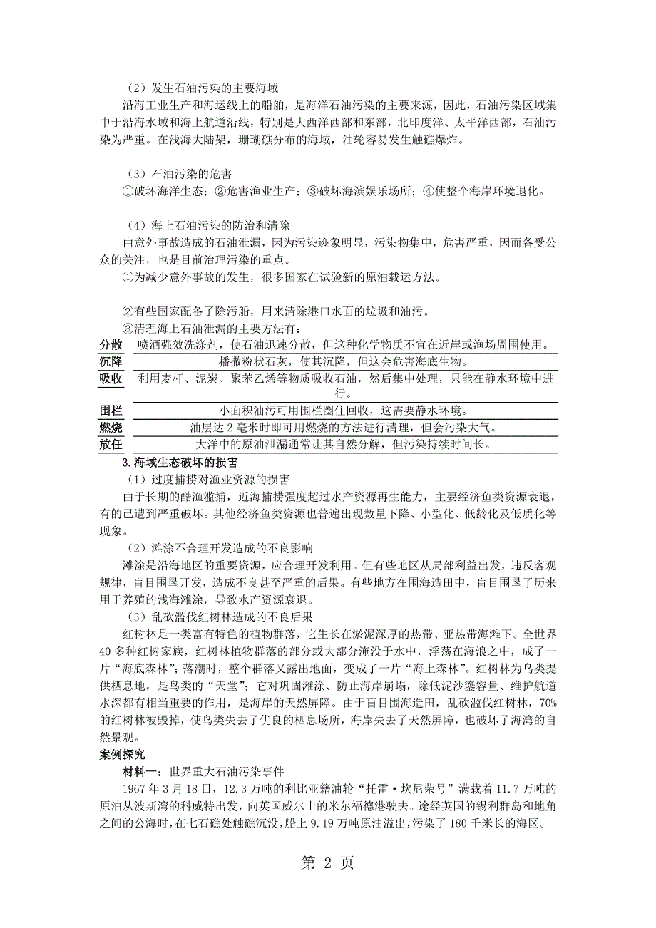 高中地理第三单元保护海洋环境第二节海洋污染和生态破坏素材鲁教版选修2_第2页