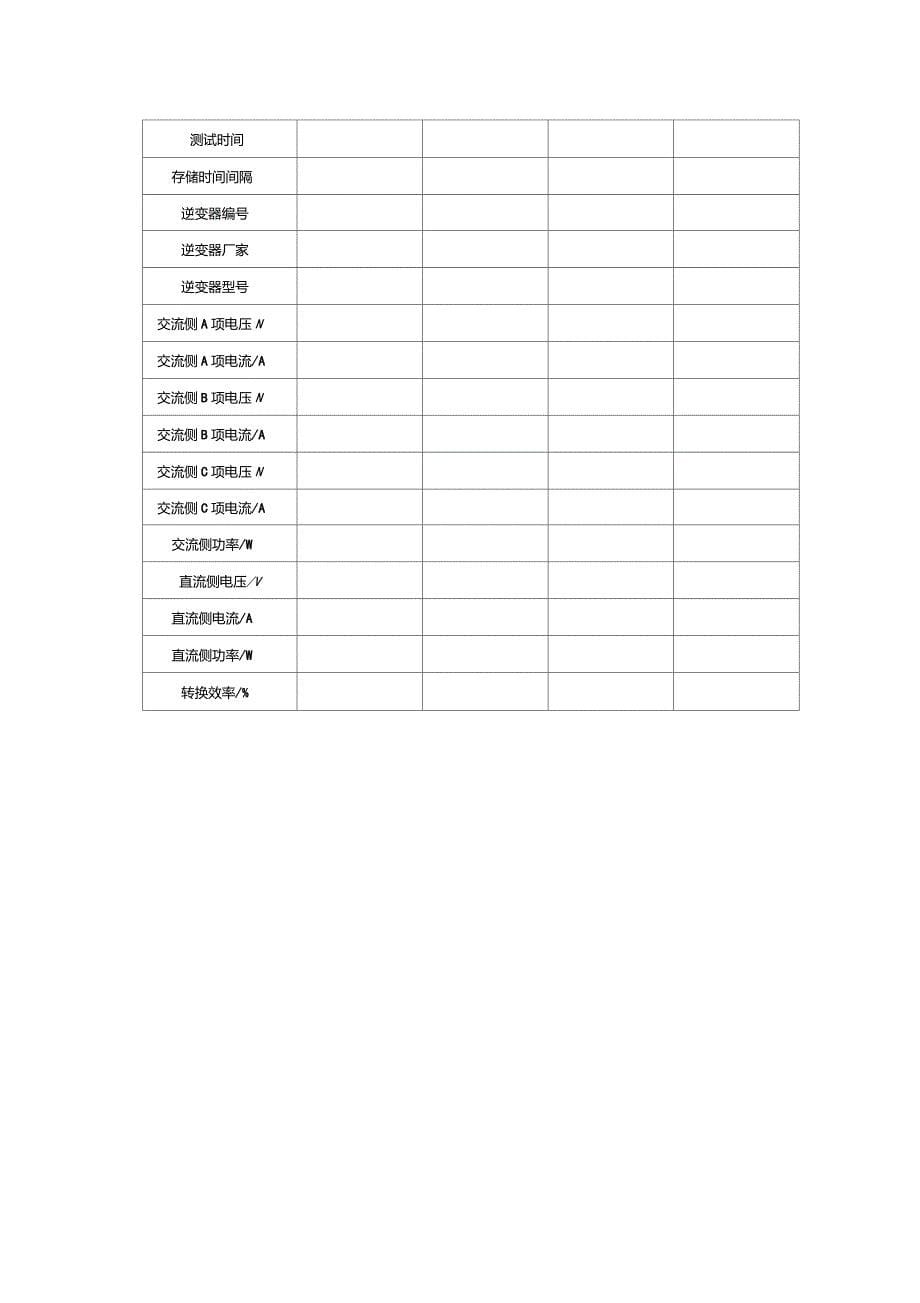 光伏发电站能效指标统计及计算方法、效率测试相关记录_第5页